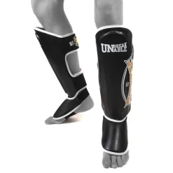 Sandee Cool-Tec Black Gold Shin Guards -Fight Gear Shop ctsg2 bkgdwh 4