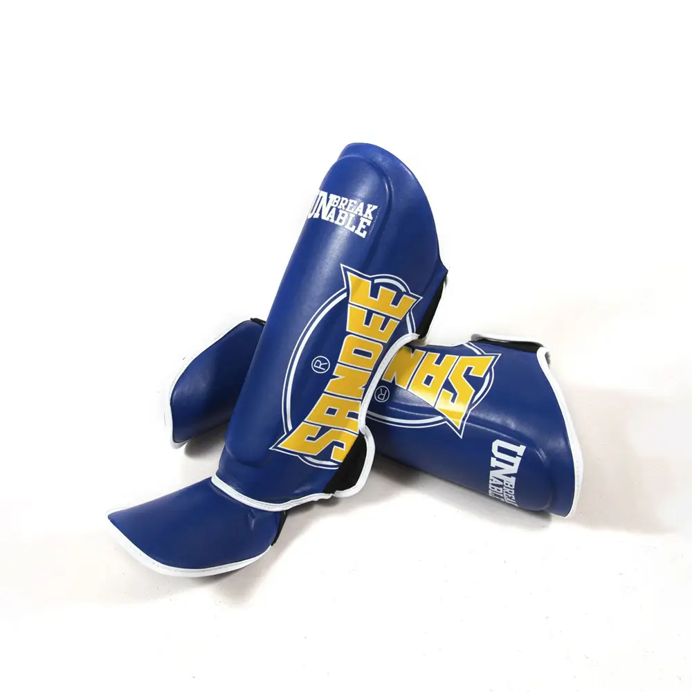Sandee Cool-Tec Blue Yellow Shin Guards 1 Sandee Cool-Tec Blue Yellow Shin Guards