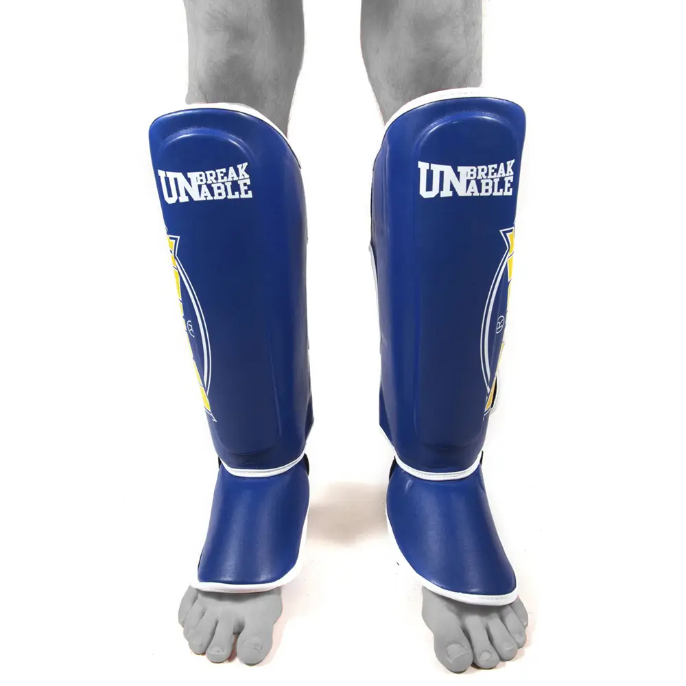 Sandee Cool-Tec Blue Yellow Shin Guards 2 Sandee Cool-Tec Blue Yellow Shin Guards - Image 2