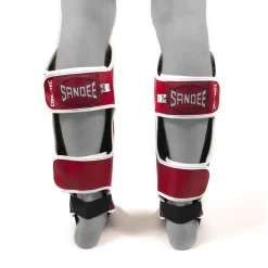 Sandee Cool-Tec Red White Shin Guards -Fight Gear Shop ctsg2 rdwhbk 3