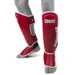 Sandee Cool-Tec Red White Shin Guards -Fight Gear Shop ctsg2 rdwhbk 4