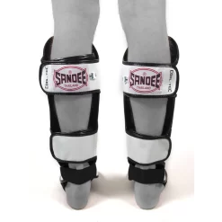 Sandee Cool-Tec White Black Shin Guards -Fight Gear Shop ctsg2 whbkrd 4