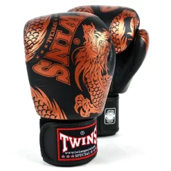 Twins FBGVL3-49 Copper Flying Dragon Muay Thai Gloves