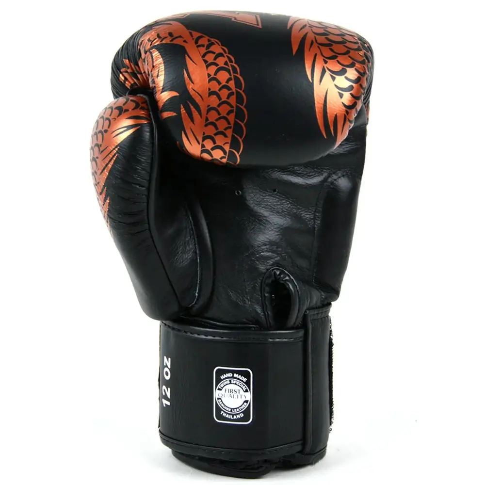 Twins FBGVL3-49 Copper Flying Dragon Muay Thai Gloves 3 Twins FBGVL3-49 Copper Flying Dragon Muay Thai Gloves - Image 3