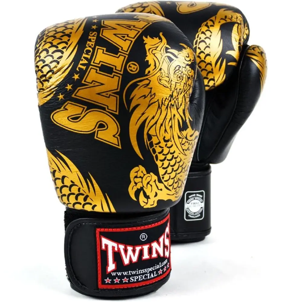 Twins FBGVL3-49 Gold Flying Dragon Muay Thai Gloves 1 Twins FBGVL3-49 Gold Flying Dragon Muay Thai Gloves