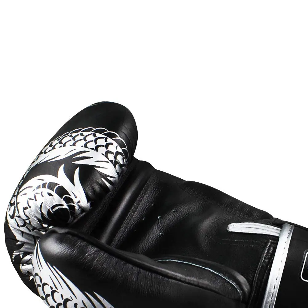 Twins FBGVL3-49 Silver Flying Dragon Muay Thai Gloves 3 Twins FBGVL3-49 Silver Flying Dragon Muay Thai Gloves - Image 3