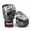 Twins FBGVL3-52 Black Silver Nagas Muay Thai Gloves