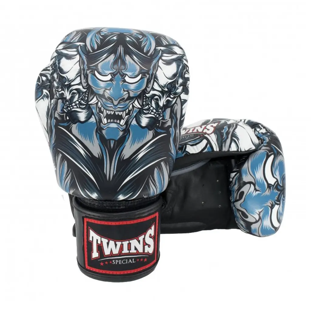 Twins FBGVL3-58 Black Kabuki Muay Thai Boxing Gloves 1 Twins FBGVL3-58 Black Kabuki Muay Thai Boxing Gloves