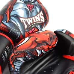 Twins FBGVL3-58 Red Kabuki Muay Thai Boxing Gloves -Fight Gear Shop fbgvl3 58 rd 5