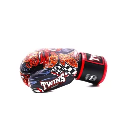 Twins FBGVL3-59 Black Red Barong Muay Thai Gloves -Fight Gear Shop fbgvl3 59 black red 3