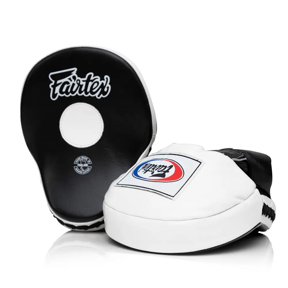 Fairtex FMV9 Contoured Focus Mitts Black-White 1 Fairtex FMV9 Contoured Focus Mitts Black-White