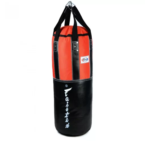 Fairtex HB3 Extra Large Leather Heavy Bag (FILLED) -Fight Gear Shop hb3 black red 1 1