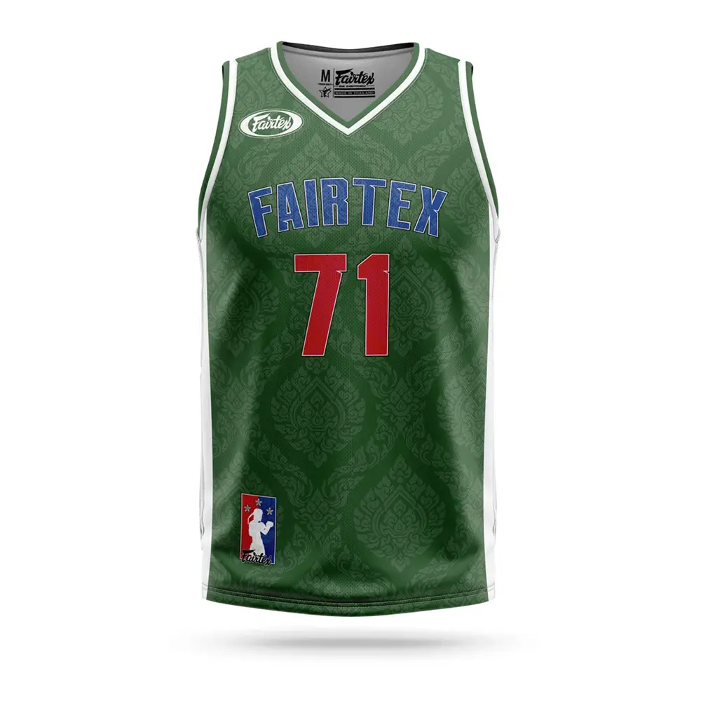 Fairtex JS19 Basketball Jersey Green 1 Fairtex JS19 Basketball Jersey Green