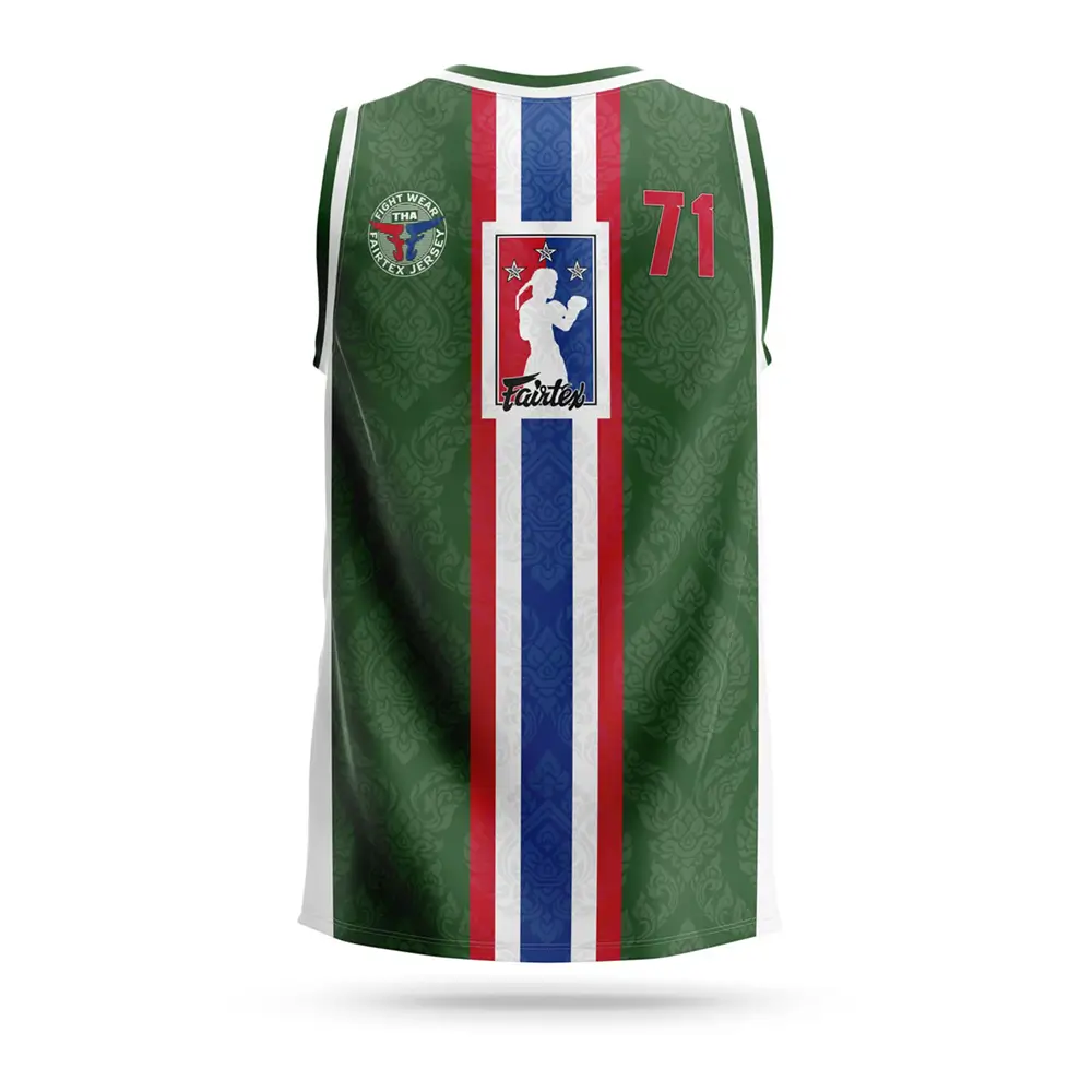 Fairtex JS19 Basketball Jersey Green 2 Fairtex JS19 Basketball Jersey Green - Image 2