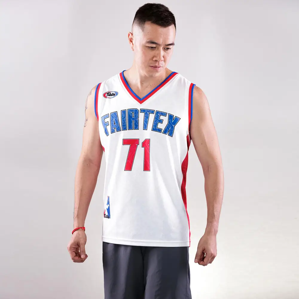 Fairtex JS19 Basketball Jersey White 3 Fairtex JS19 Basketball Jersey White - Image 3