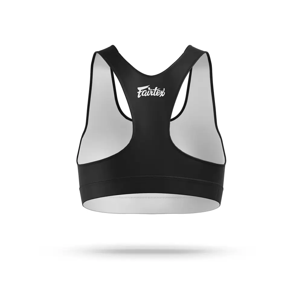 Fairtex SB1 Classic Sports Bra Black-White 2 Fairtex SB1 Classic Sports Bra Black-White - Image 2