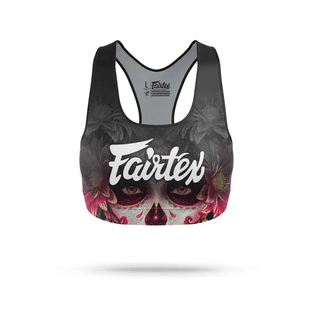 Fairtex Stamp SB10 Sports Bra Black-Pink 1 Fairtex Stamp SB10 Sports Bra Black-Pink