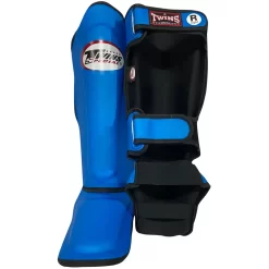 Twins SGS10 Blue-Black Double Padded Shin Guards