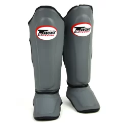 Twins SGS10 Grey-Black Double Padded Shin Guards