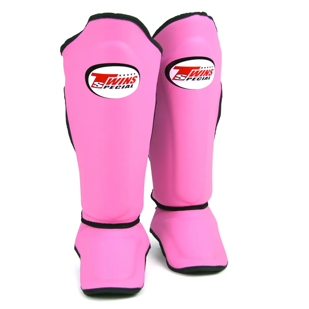 Twins SGS10 Pink-Black Double Padded Shin Guards 1 Twins SGS10 Pink-Black Double Padded Shin Guards