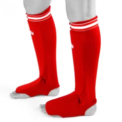 Fairtex SPE1 Red Elastic Competition Shin Pads -Fight Gear Shop spe1 red 5