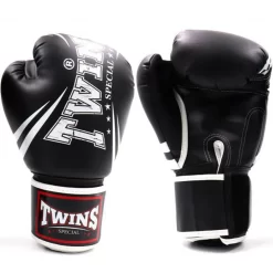 Twins FBGVDM3-TW6 Black Non-Leather Muay Thai Gloves
