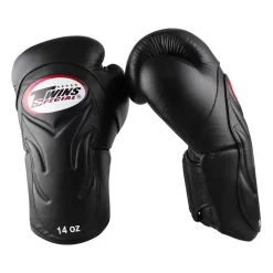 Twins BGVL6 Black Muay Thai Gloves -Fight Gear Shop twins bgvl6 black 3