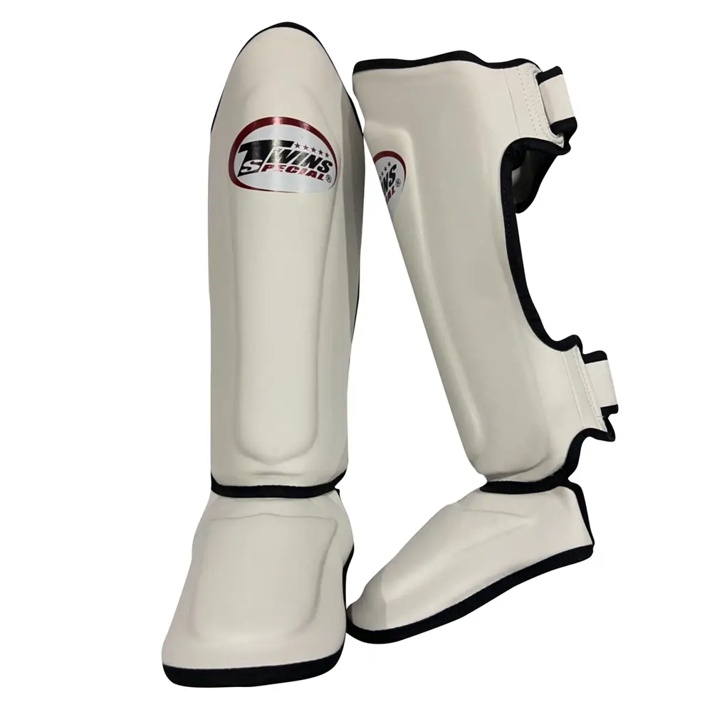 Twins SGS10 White-Black Double Padded Shin Guards 1 Twins SGS10 White-Black Double Padded Shin Guards