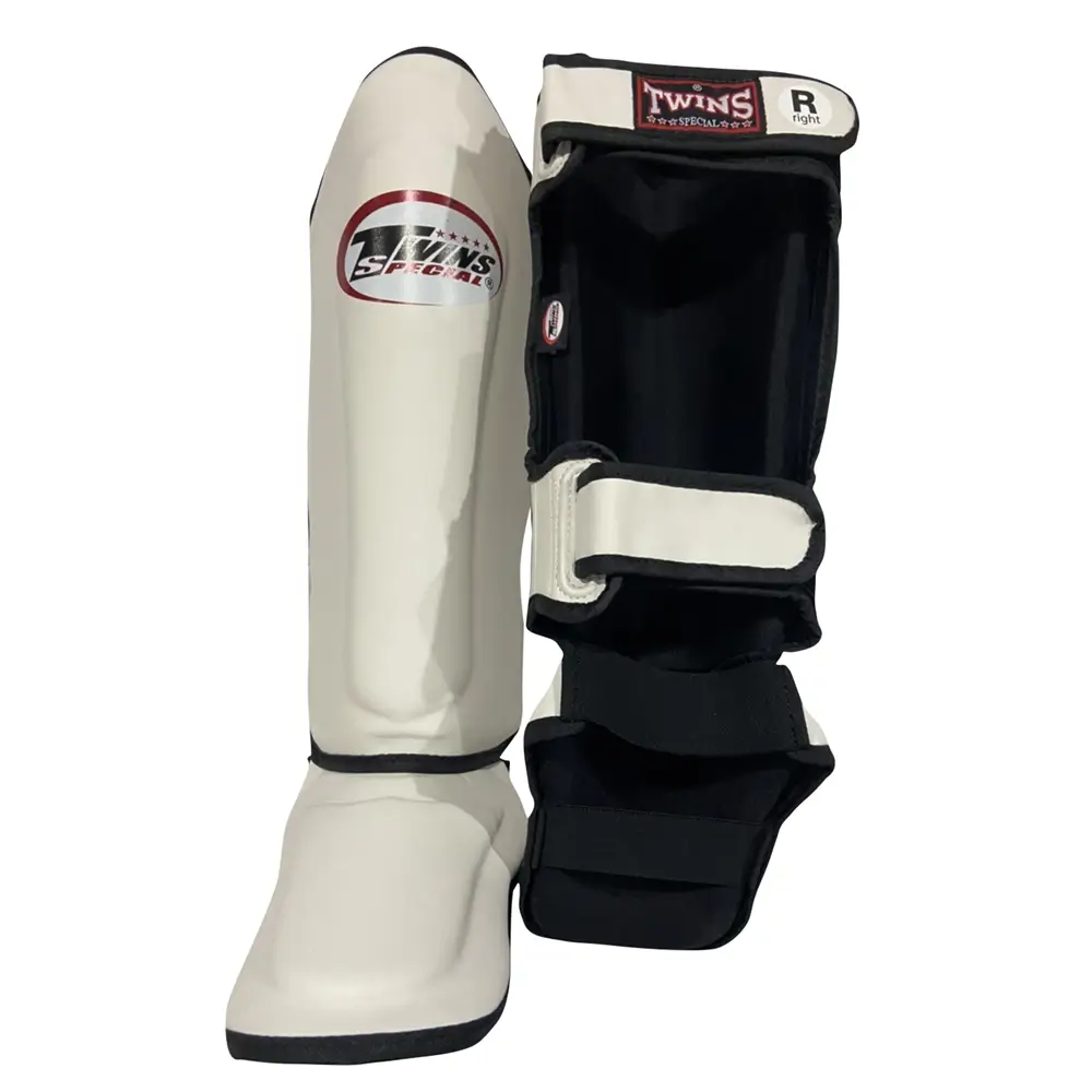 Twins SGS10 White-Black Double Padded Shin Guards 2 Twins SGS10 White-Black Double Padded Shin Guards - Image 2